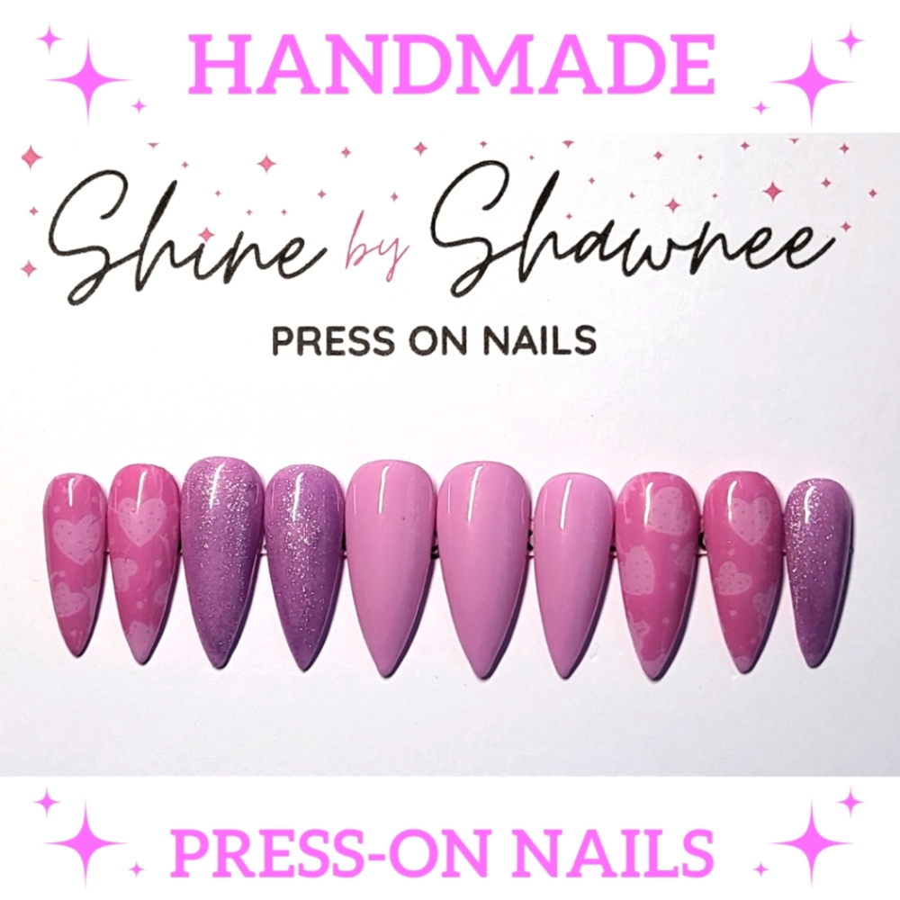 Handmade Luxury Press-On Nails | Sturdy & Reusable | PINK PANTHER